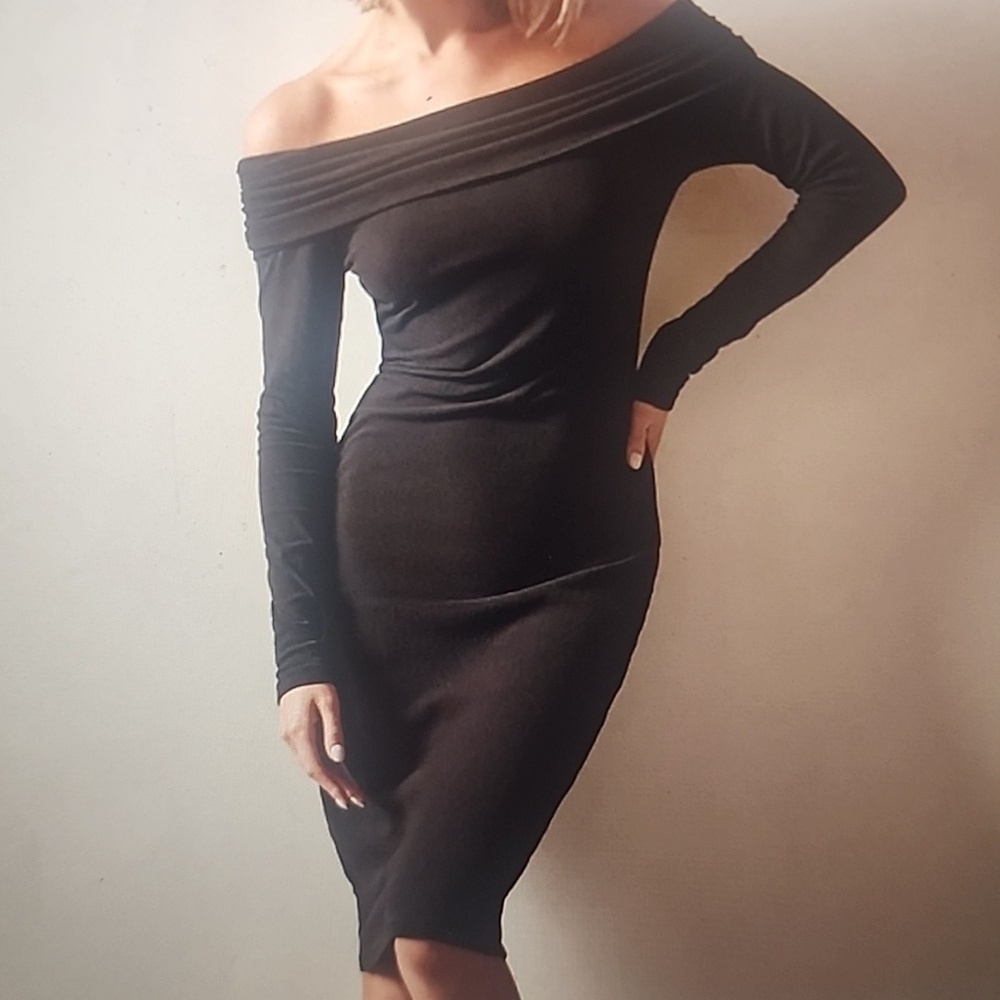 JAMES PERSE BRUSHED JERSEY OFF THE SHOULDER DRESS SIZE 0